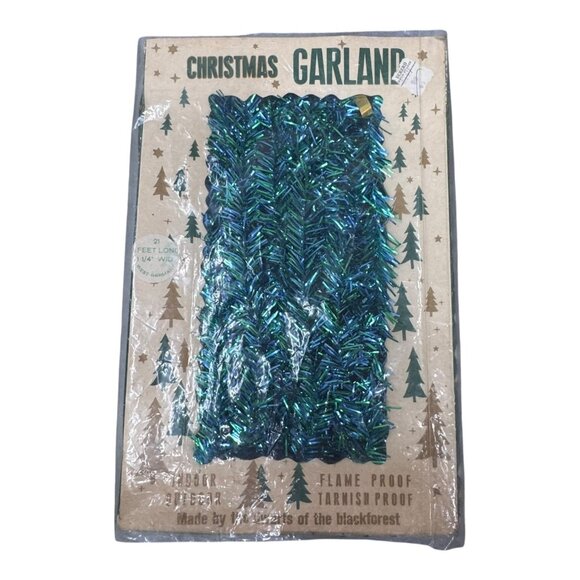 Vintage 21' Christmas Garland Tinsel Made By Dwarfs Of The Black Forest Germany - Picture 1 of 5